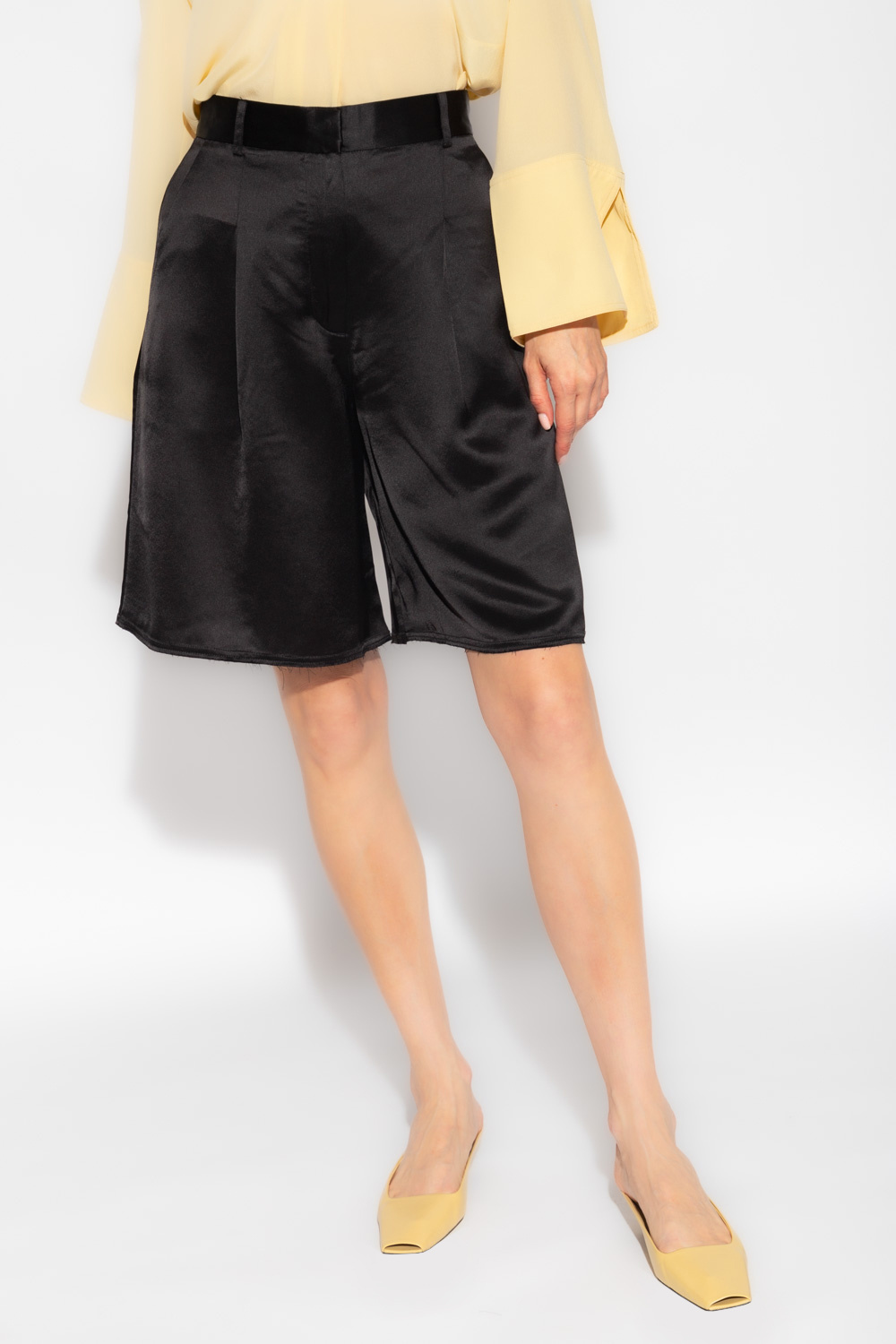 Black Povilla shorts By Malene Birger Vitkac Italy